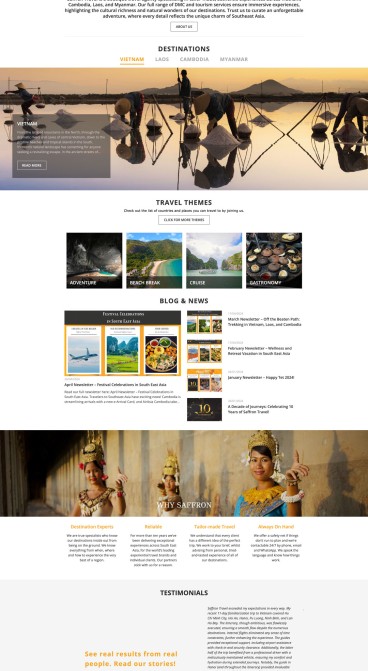 Thiết kế Website Saffron Travel