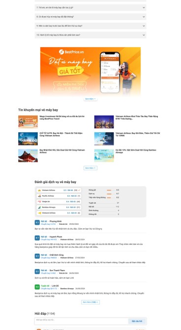THIẾT KẾ WEBSITE BESTPRICE - ĐẶT VÉ MÁY BAY KHUYẾN MÃI