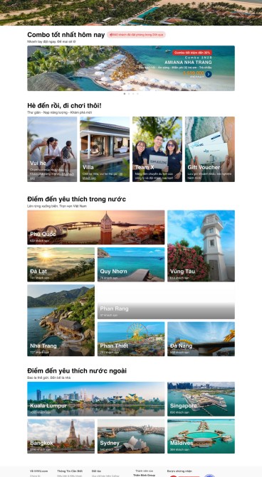 THIẾT KẾ WEBSITE IVIVU - TRẢI NGHIỆM KỲ NGHỈ TUYỆT VỜI