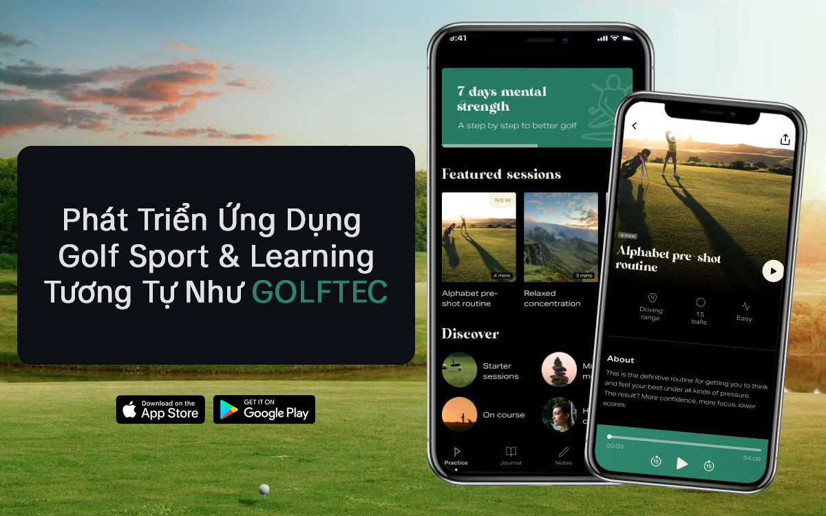 Phát triển ứng dụng Golf Sport &amp; Learning tương tự như GOLFTEC