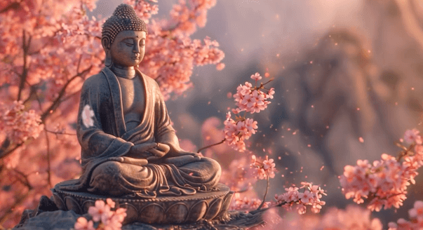 Ảnh Phật Tổ tạo bằng AI với đồ họa sắc nét, bàn tay và các chi tiết thể hiện sự chân thật 