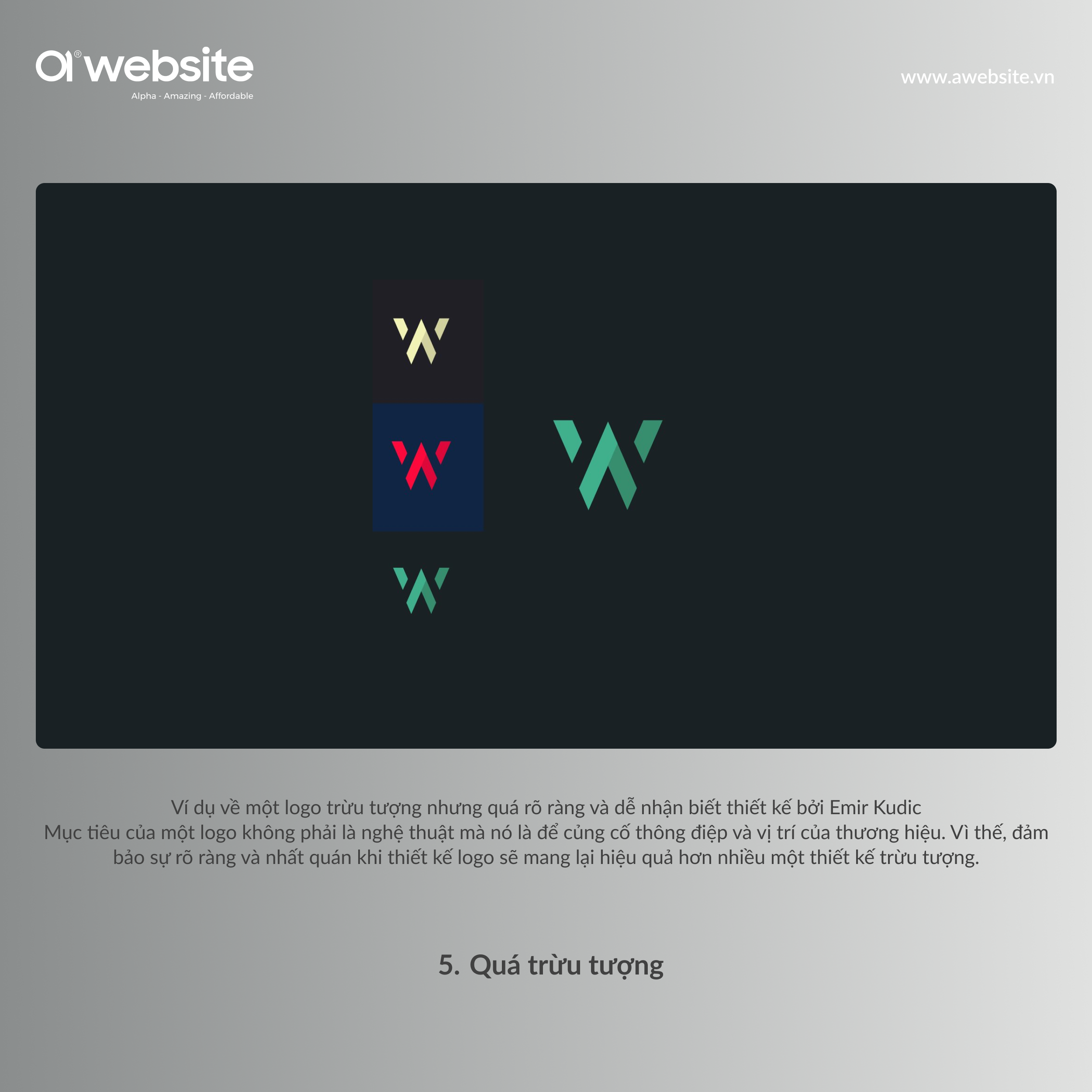 Logo quá trừu tượng