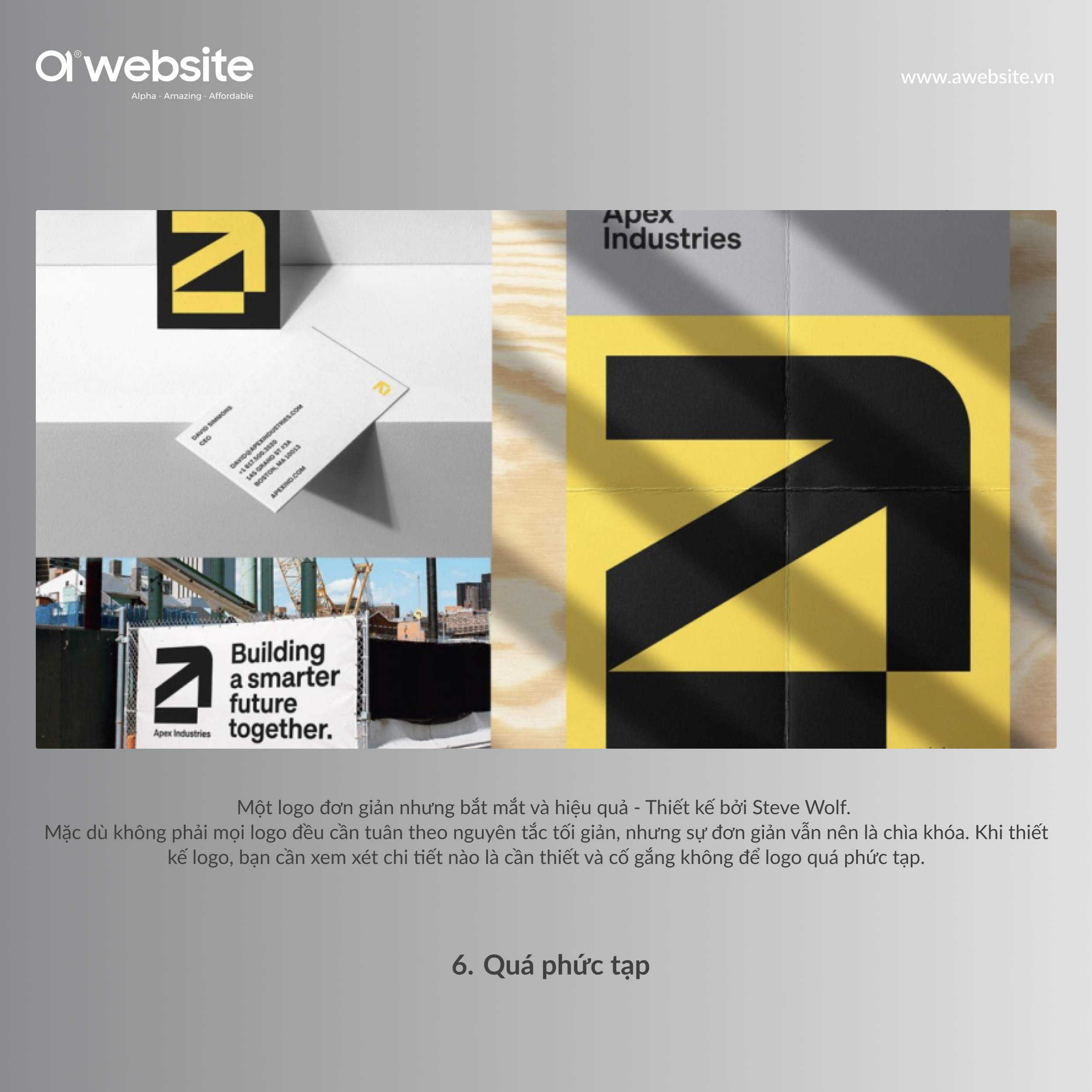 Logo quá phức tạp