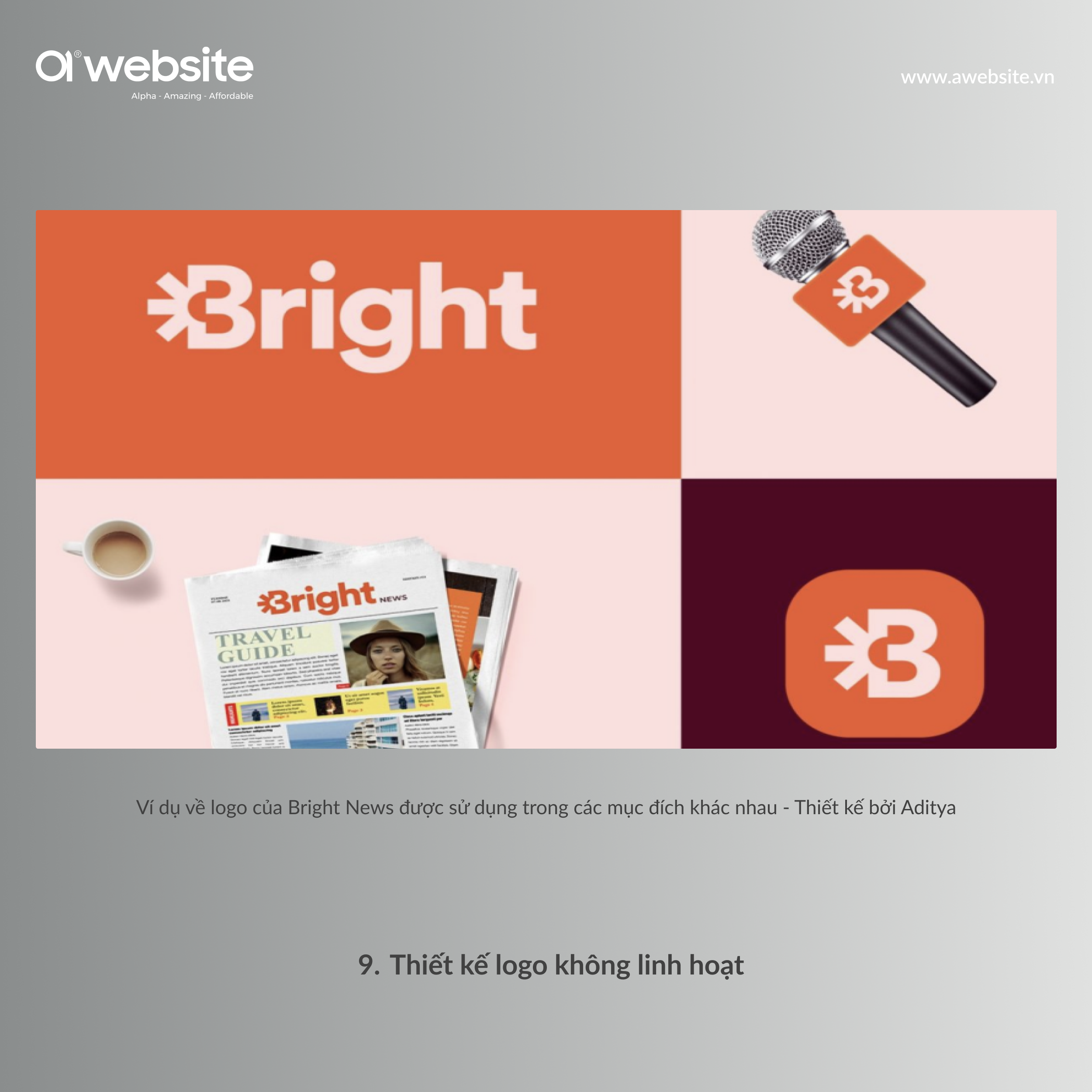 Logo thiết kế không linh hoạt