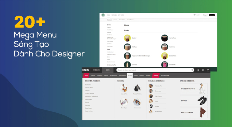 20+ mẫu Mega Menu sáng tạo dành cho Designer