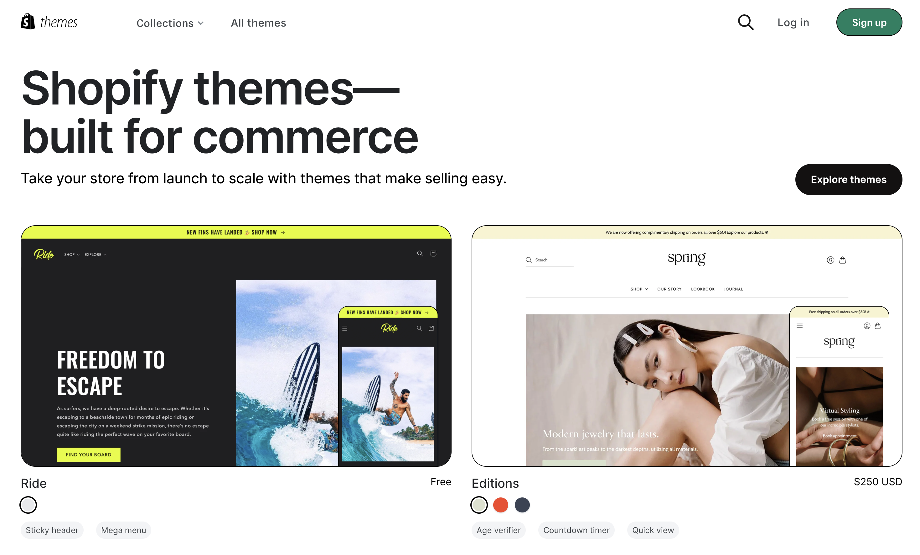 Kho giao diện của Shopify