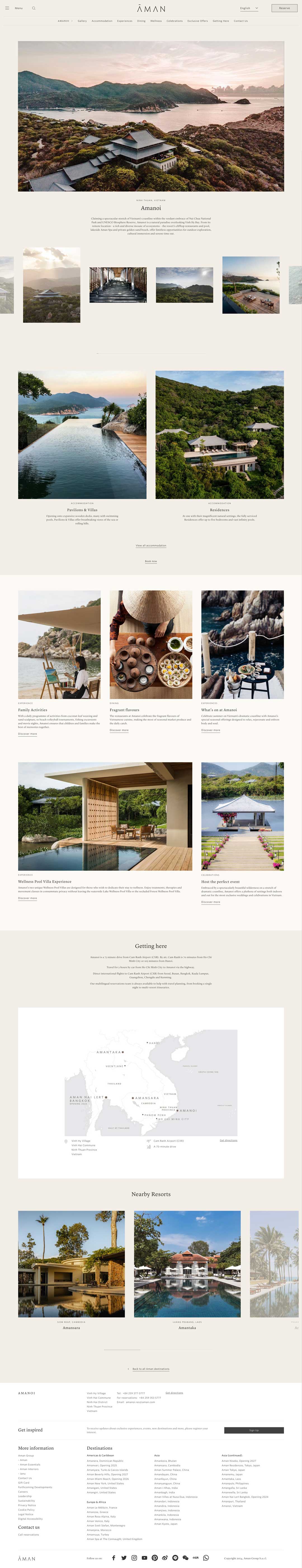 Thiết Kế Website Amanoi Resort