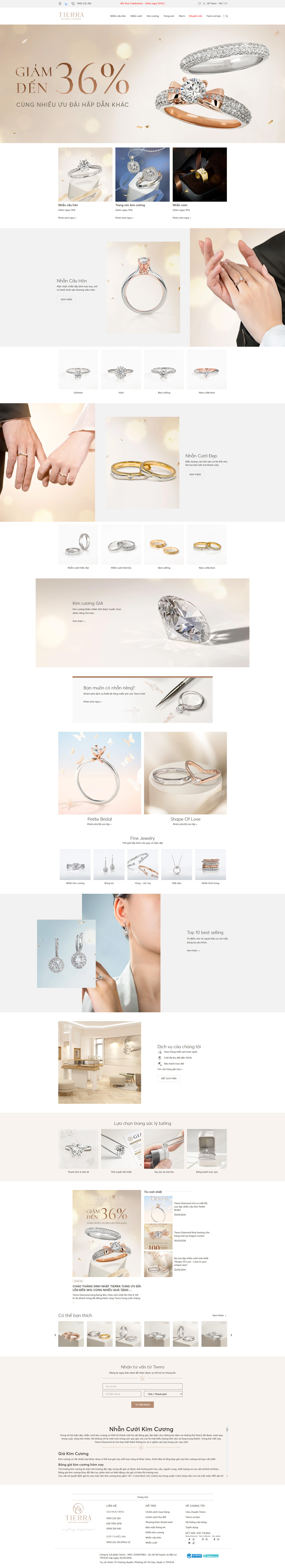 THIẾT KẾ WEBSITE TIERRA DIAMOND